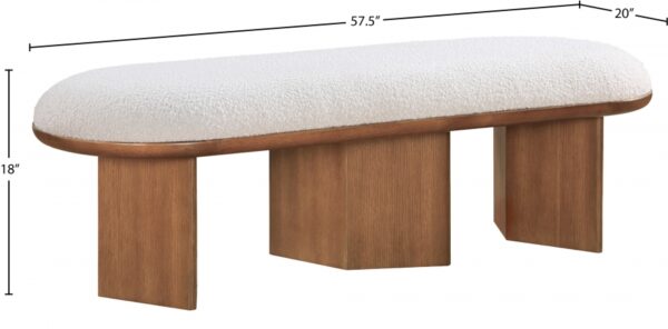 Wilshire Boucle Fabric Upholstered Bench