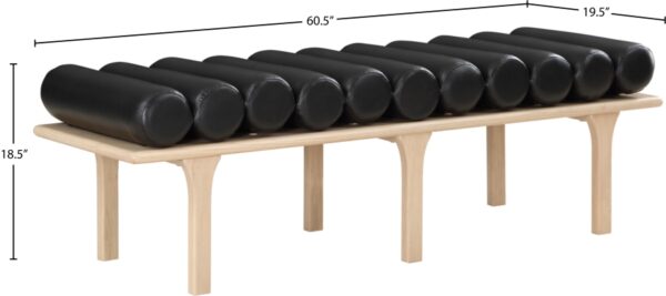 Landon Vegan Leather Upholstered Bench