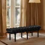 Landon Vegan Leather Upholstered Bench