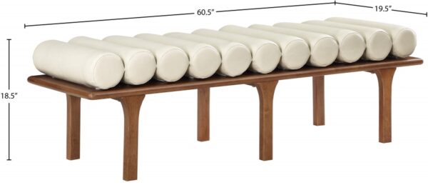 Landon Vegan Leather Upholstered Bench