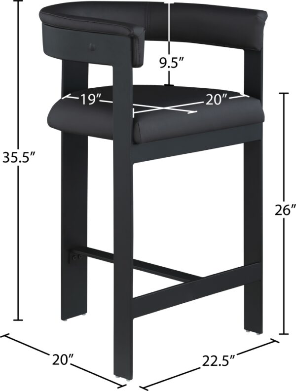 Romeo Vegan Leather Upholstered Counter Stool