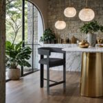 Romeo Boucle Fabric Upholstered Bar / Counter Stool