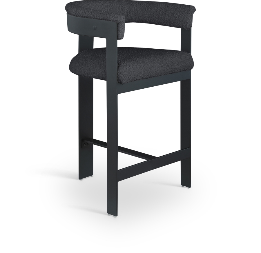 Romeo Boucle Fabric Upholstered Bar / Counter Stool