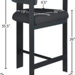 Romeo Boucle Fabric Upholstered Bar / Counter Stool