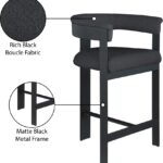 Romeo Boucle Fabric Upholstered Bar / Counter Stool