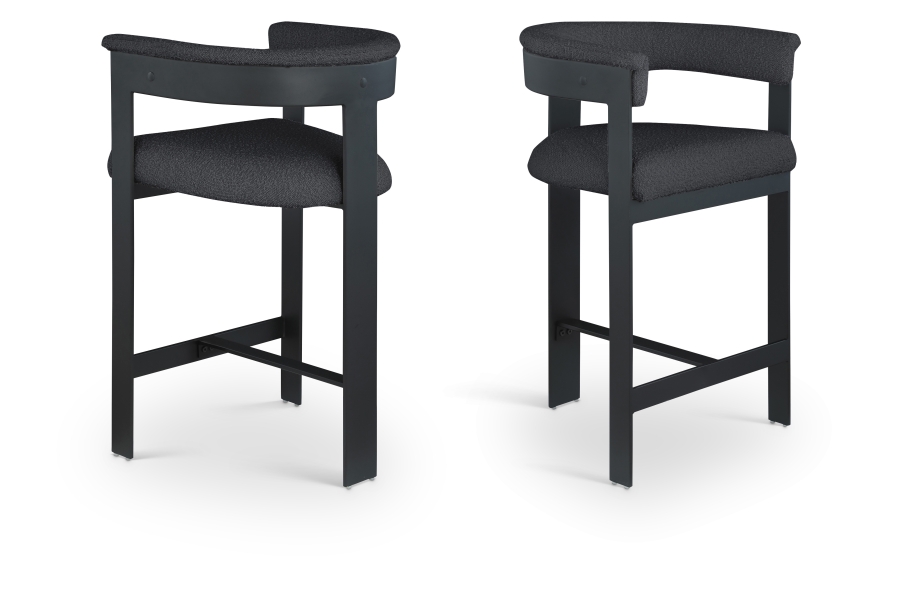 Romeo Boucle Fabric Upholstered Bar / Counter Stool