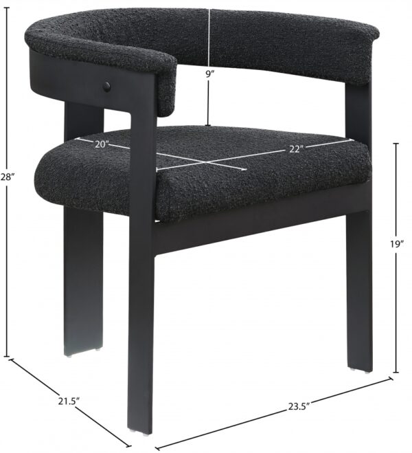 Romeo Boucle Fabric Upholstered Dining Chair