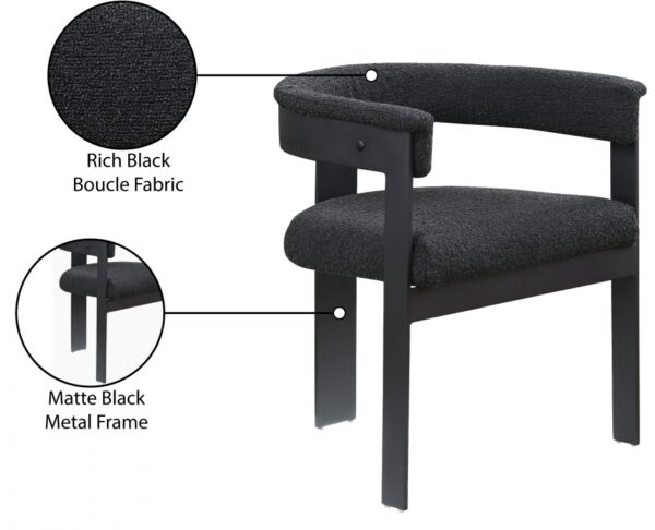 Romeo Boucle Fabric Upholstered Dining Chair