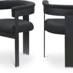 Romeo Boucle Fabric Upholstered Dining Chair