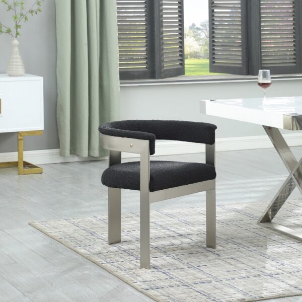 Romeo Boucle Fabric Upholstered Dining Chair