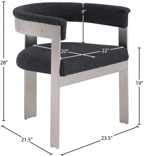 Romeo Boucle Fabric Upholstered Dining Chair