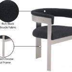 Romeo Boucle Fabric Upholstered Dining Chair