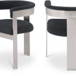 Romeo Boucle Fabric Upholstered Dining Chair