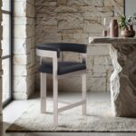 Romeo Vegan Leather Upholstered Counter Stool