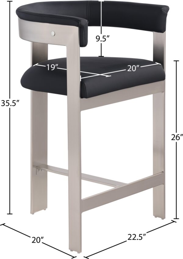 Romeo Vegan Leather Upholstered Counter Stool