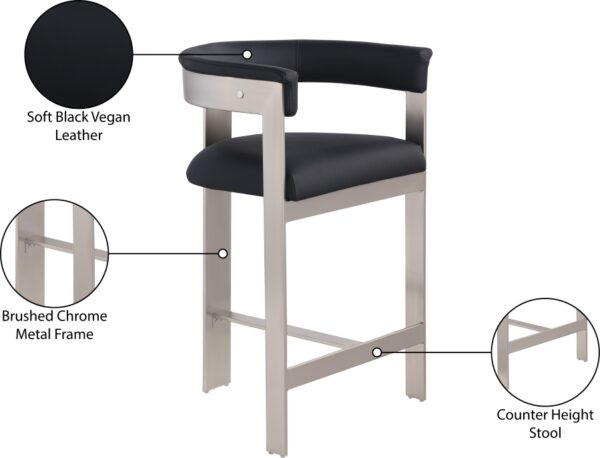 Romeo Vegan Leather Upholstered Counter Stool