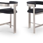 Romeo Vegan Leather Upholstered Counter Stool