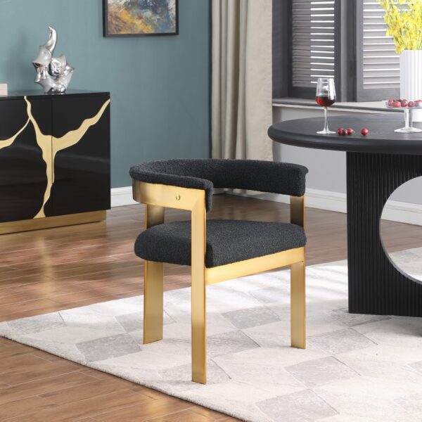 Romeo Boucle Fabric Upholstered Dining Chair