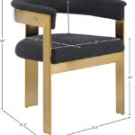 Romeo Boucle Fabric Upholstered Dining Chair