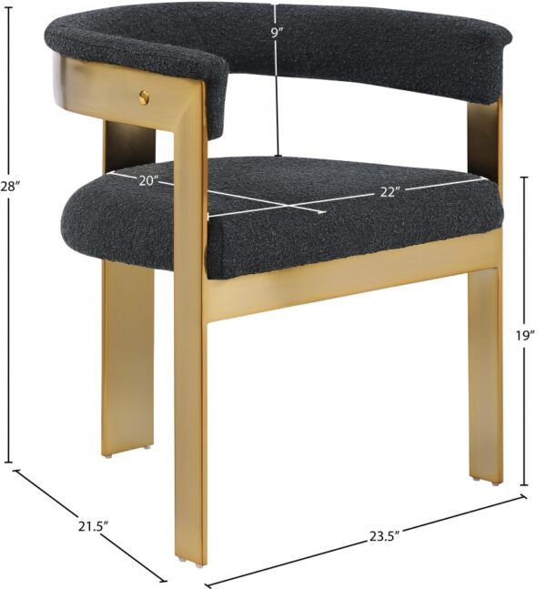 Romeo Boucle Fabric Upholstered Dining Chair