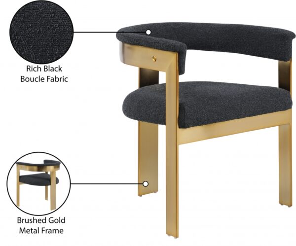 Romeo Boucle Fabric Upholstered Dining Chair