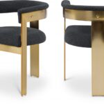 Romeo Boucle Fabric Upholstered Dining Chair