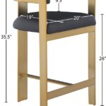 Romeo Vegan Leather Upholstered Bar / Counter Stools