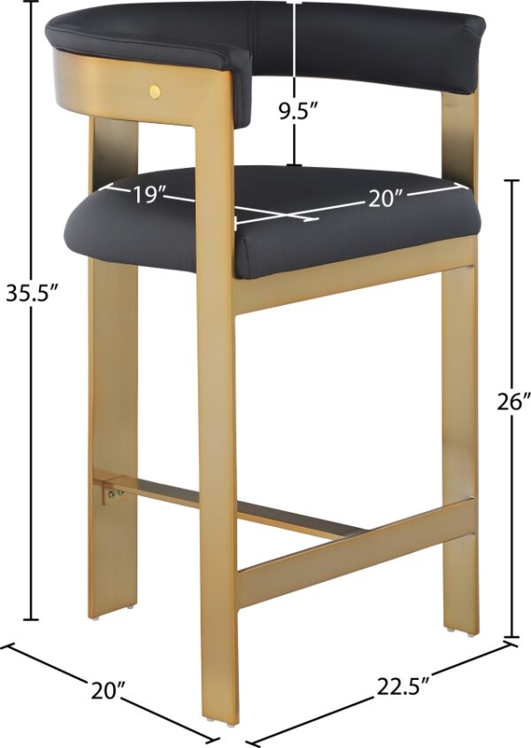 Romeo Vegan Leather Upholstered Bar / Counter Stools