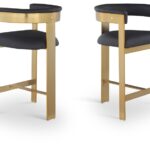 Romeo Vegan Leather Upholstered Bar / Counter Stools
