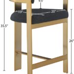 Romeo Boucle Fabric Upholstered Bar / Counter Stools