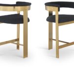 Romeo Boucle Fabric Upholstered Bar / Counter Stools