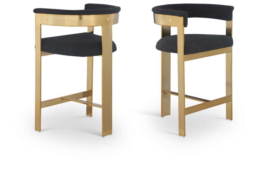Romeo Boucle Fabric Upholstered Bar / Counter Stools