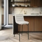 Burke Vegan Leather Upholstered Bar Stools