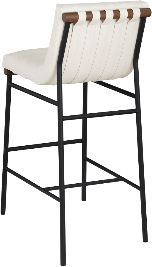 Burke Vegan Leather Upholstered Bar Stools