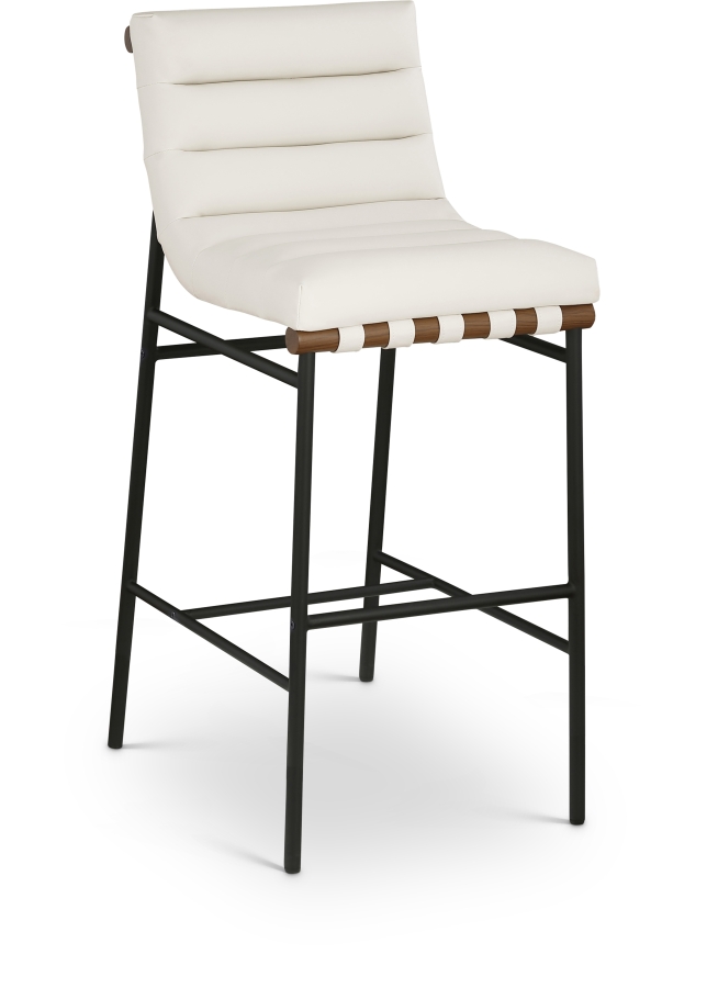 Burke Vegan Leather Upholstered Bar Stools