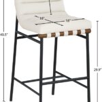 Burke Vegan Leather Upholstered Bar Stools