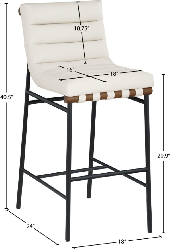 Burke Vegan Leather Upholstered Bar Stools