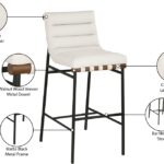 Burke Vegan Leather Upholstered Bar Stools