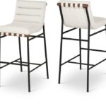 Burke Vegan Leather Upholstered Bar Stools
