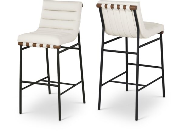 Burke Vegan Leather Upholstered Bar Stools