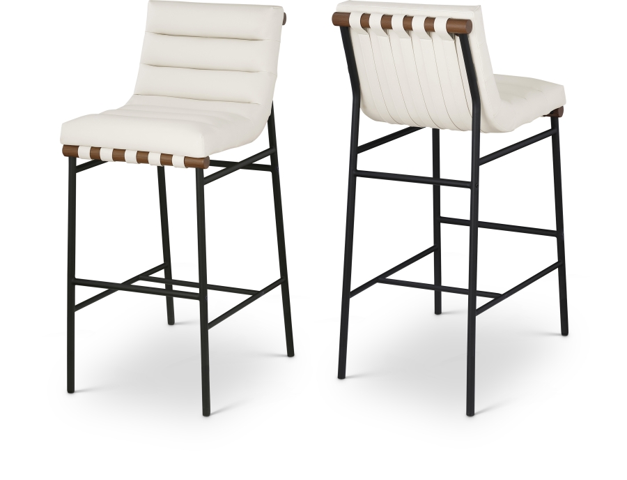 Burke Vegan Leather Upholstered Bar Stools