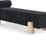 Edison Chenille Fabric Upholstered Bench