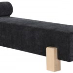 Edison Chenille Fabric Upholstered Bench