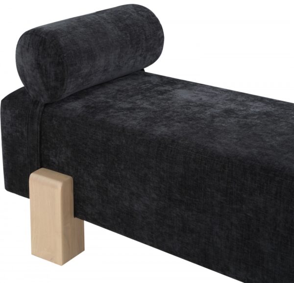 Edison Chenille Fabric Upholstered Bench