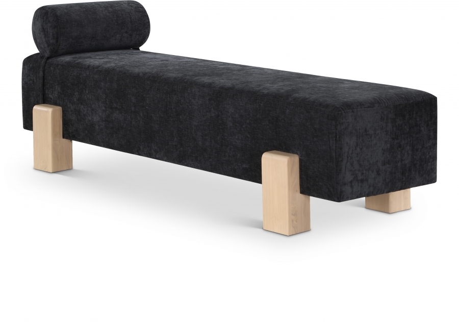 Edison Chenille Fabric Upholstered Bench