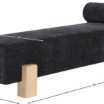 Edison Chenille Fabric Upholstered Bench