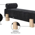 Edison Chenille Fabric Upholstered Bench