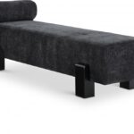 Edison Chenille Fabric Upholstered Bench
