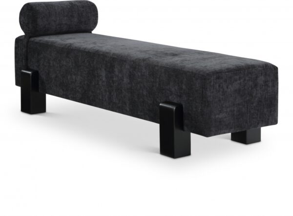 Edison Chenille Fabric Upholstered Bench