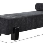 Edison Chenille Fabric Upholstered Bench